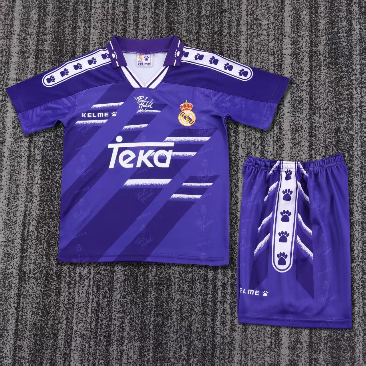 Kids Real Madrid Retro Kit