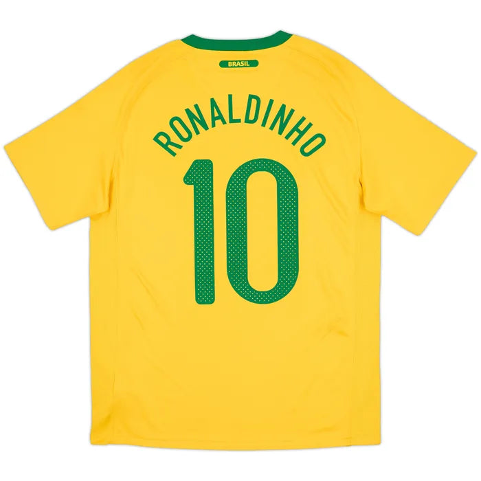 Brazil 2008/10 Home Shirt Ronaldinho #10