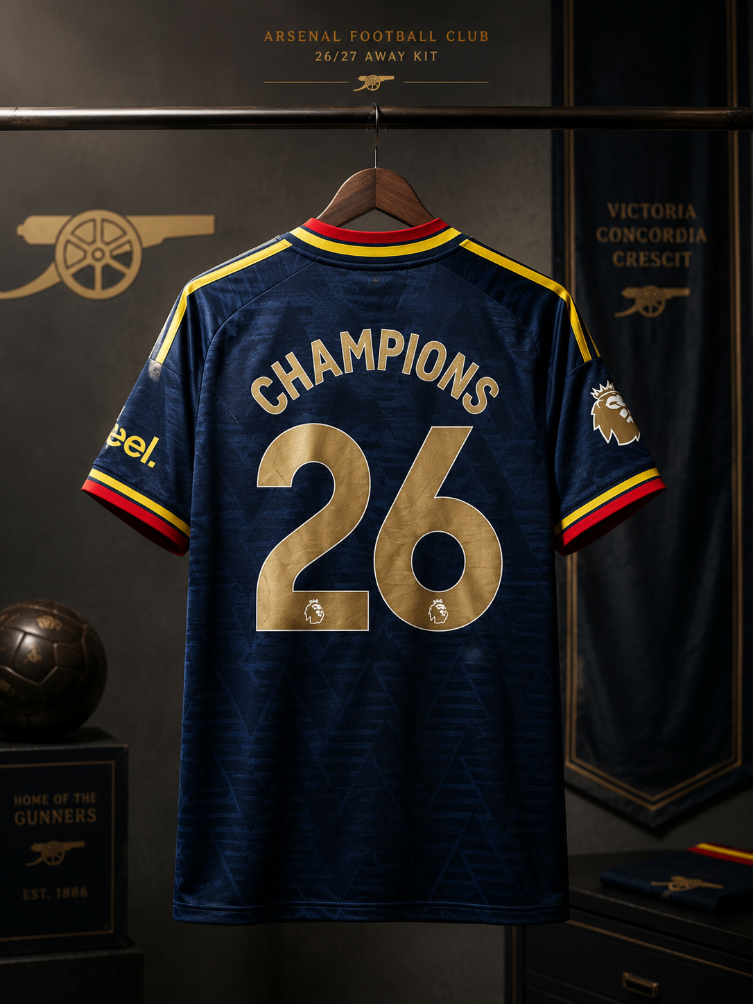 Arsenal 'CHAMPIONS 26' 2026/27 Away Shirt