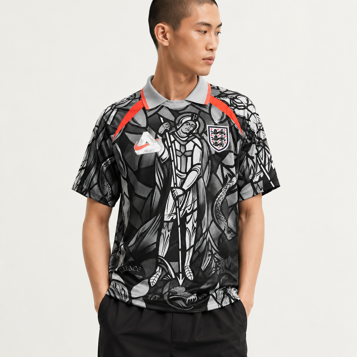 Palace x Nike England Jersey in Grey