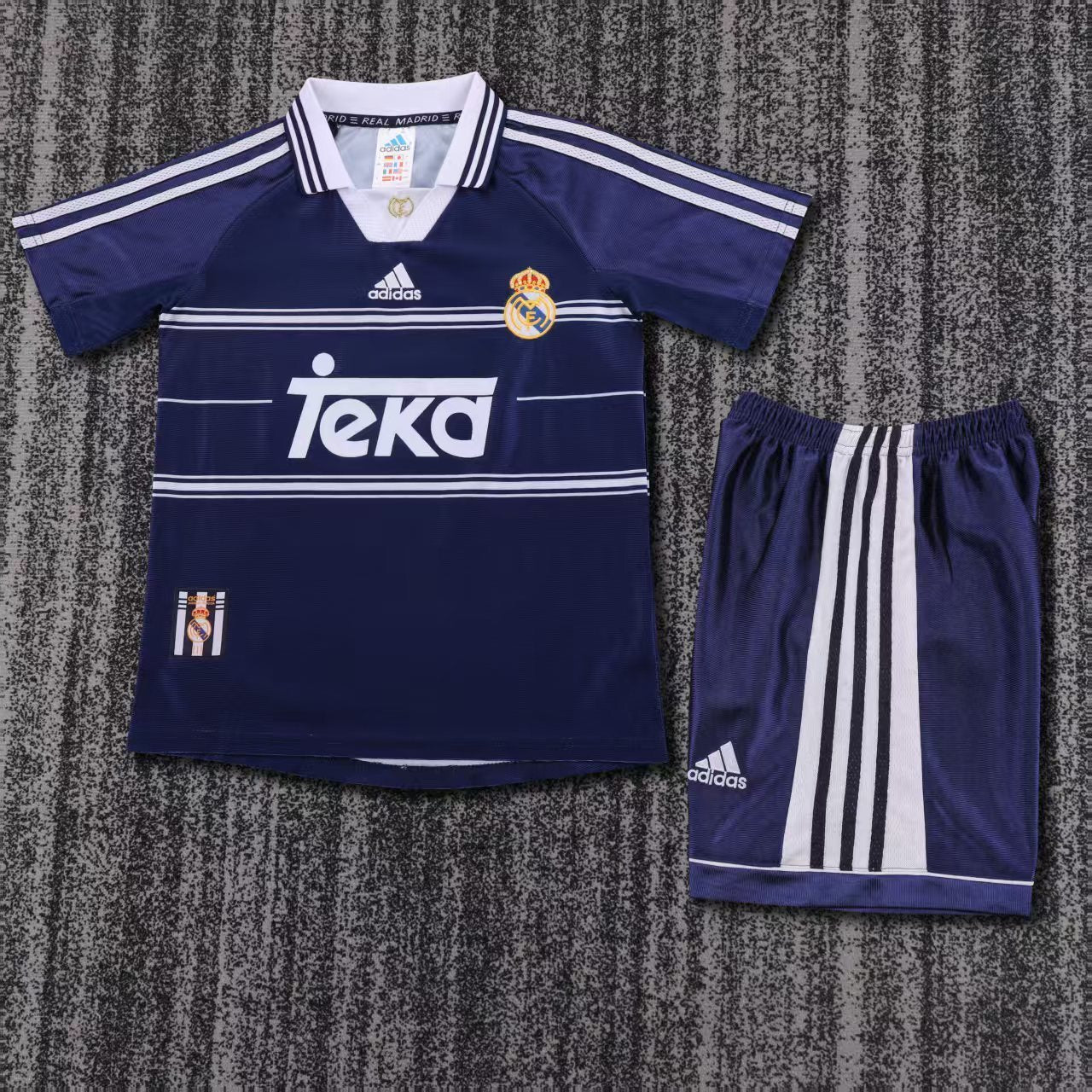 Kids Real Madrid Retro Kit