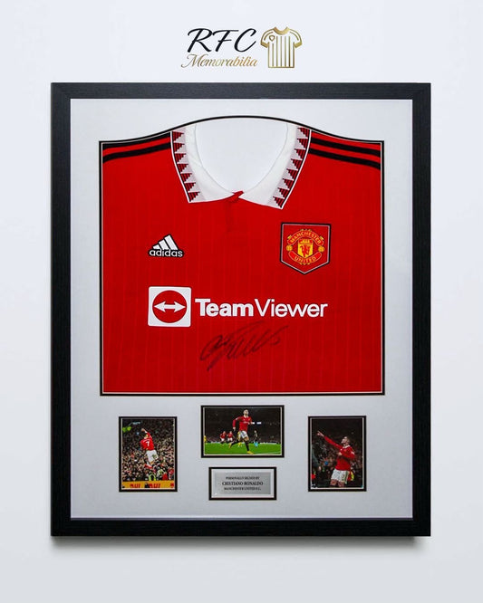 Cristiano Ronaldo Hand Signed Manchester United Shirt Professionally Framed With Club COA